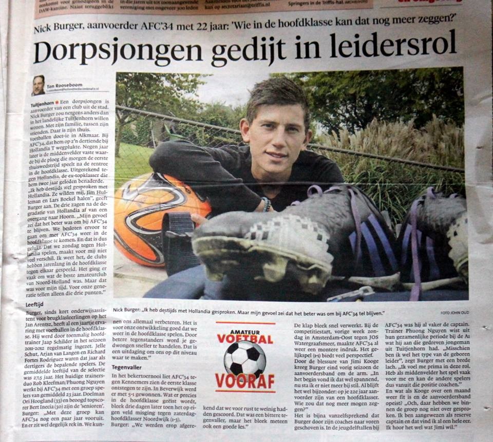 Krantenartikel Nick Burger